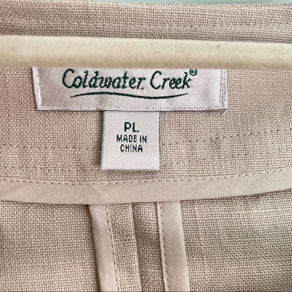 100% Linen Straight Open Jacket with Gold Trim - Picture 3 of 6